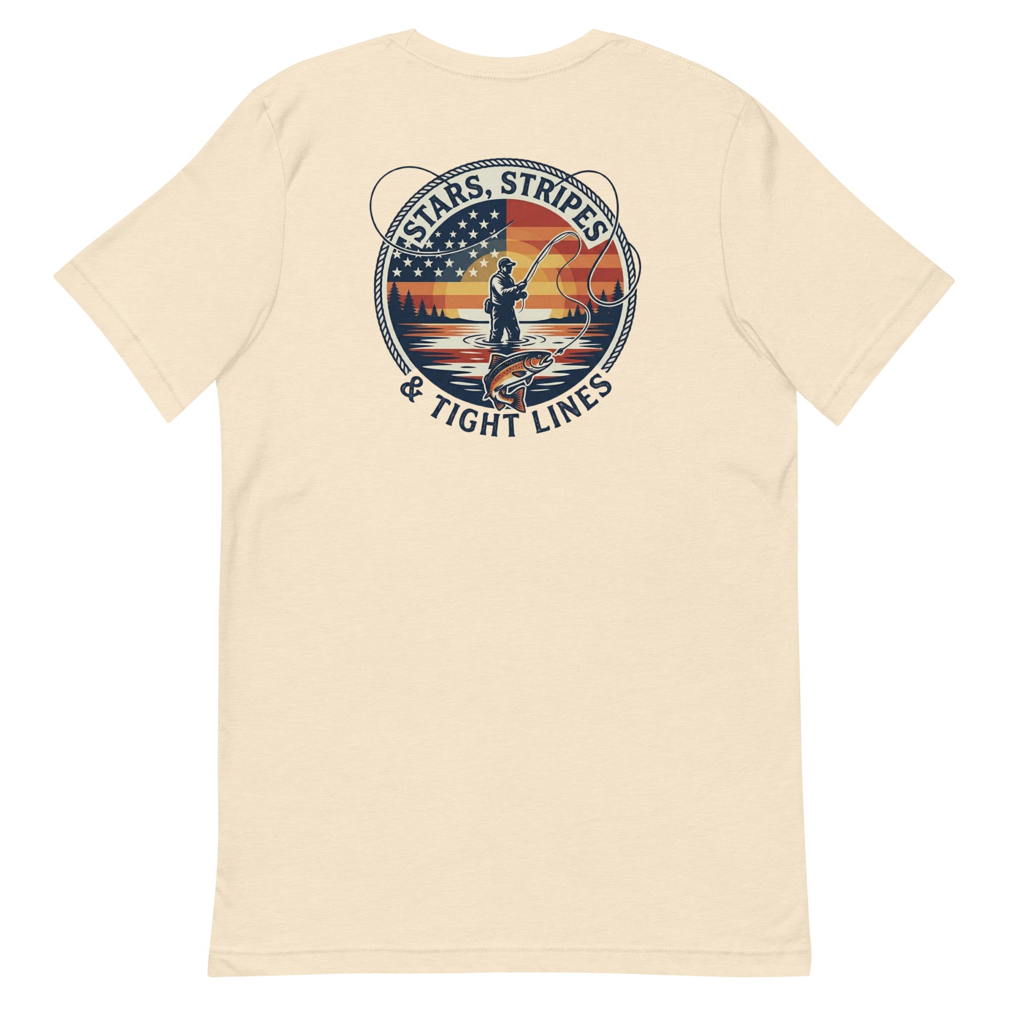 LIV 4 Stars Stripes and Tight Lines Fishing Unisex T-Shirt