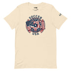 LIV 4 Soccer with USA Flag Unisex T-Shirt