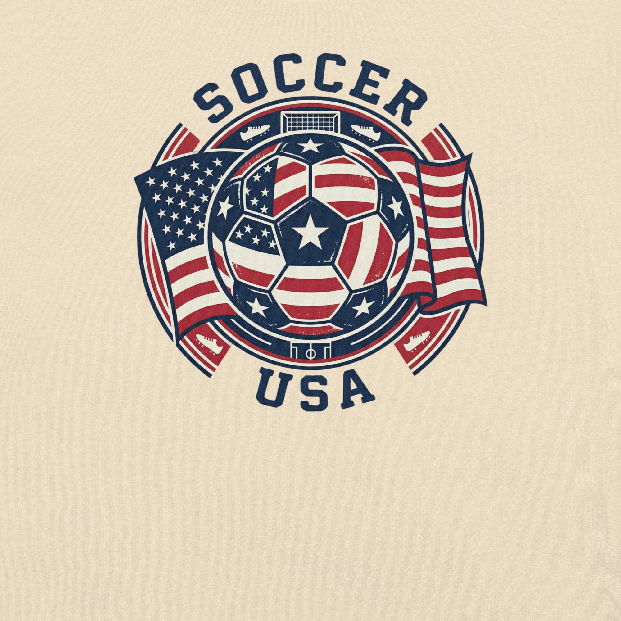 LIV 4 Soccer with USA Flag Unisex T-Shirt