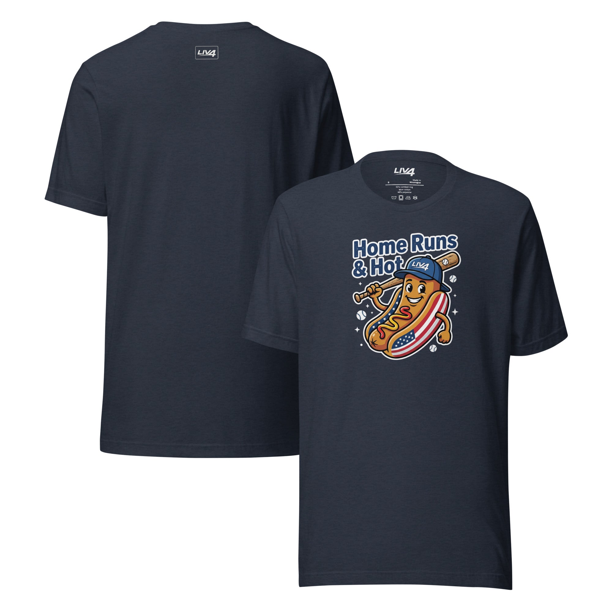 LIV 4 Home Runs & Hot Dogs Baseball Unisex T-Shirt