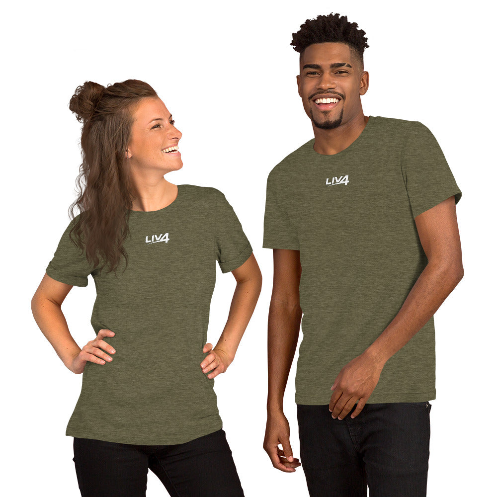 LIV 4 Unisex Soft Lightweight T-shirt | White Logo