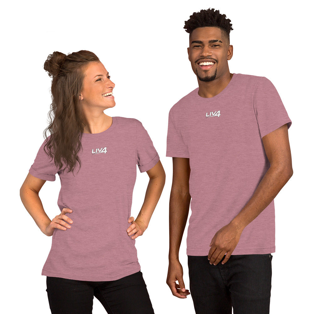 LIV 4 Unisex Soft Lightweight T-shirt | White Logo