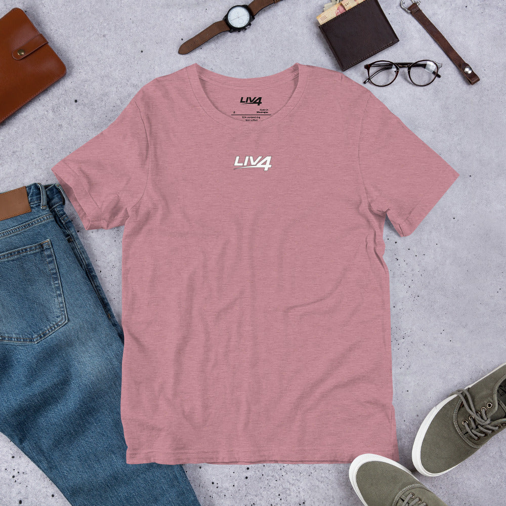 LIV 4 Unisex Soft Lightweight T-shirt | White Logo