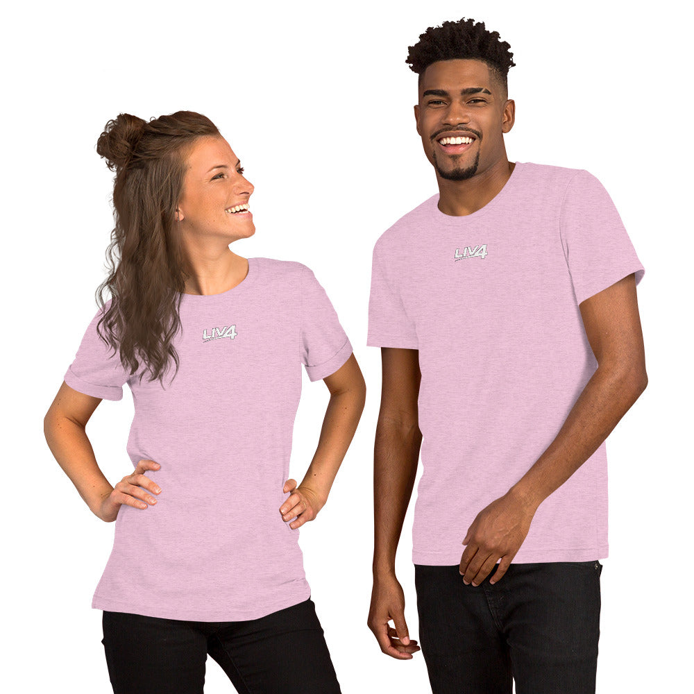 LIV 4 Unisex Soft Lightweight T-shirt | White Logo