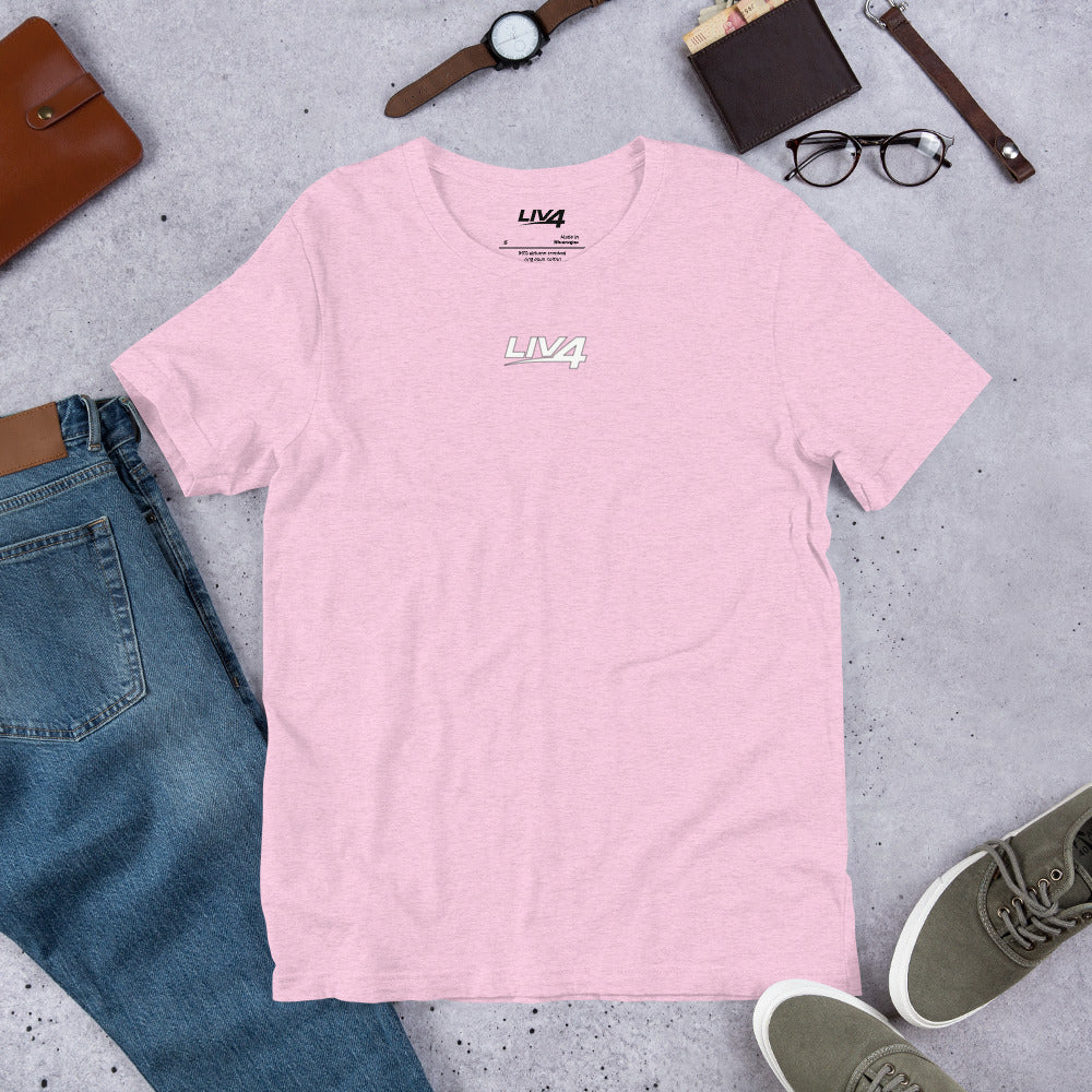 LIV 4 Unisex Soft Lightweight T-shirt | White Logo