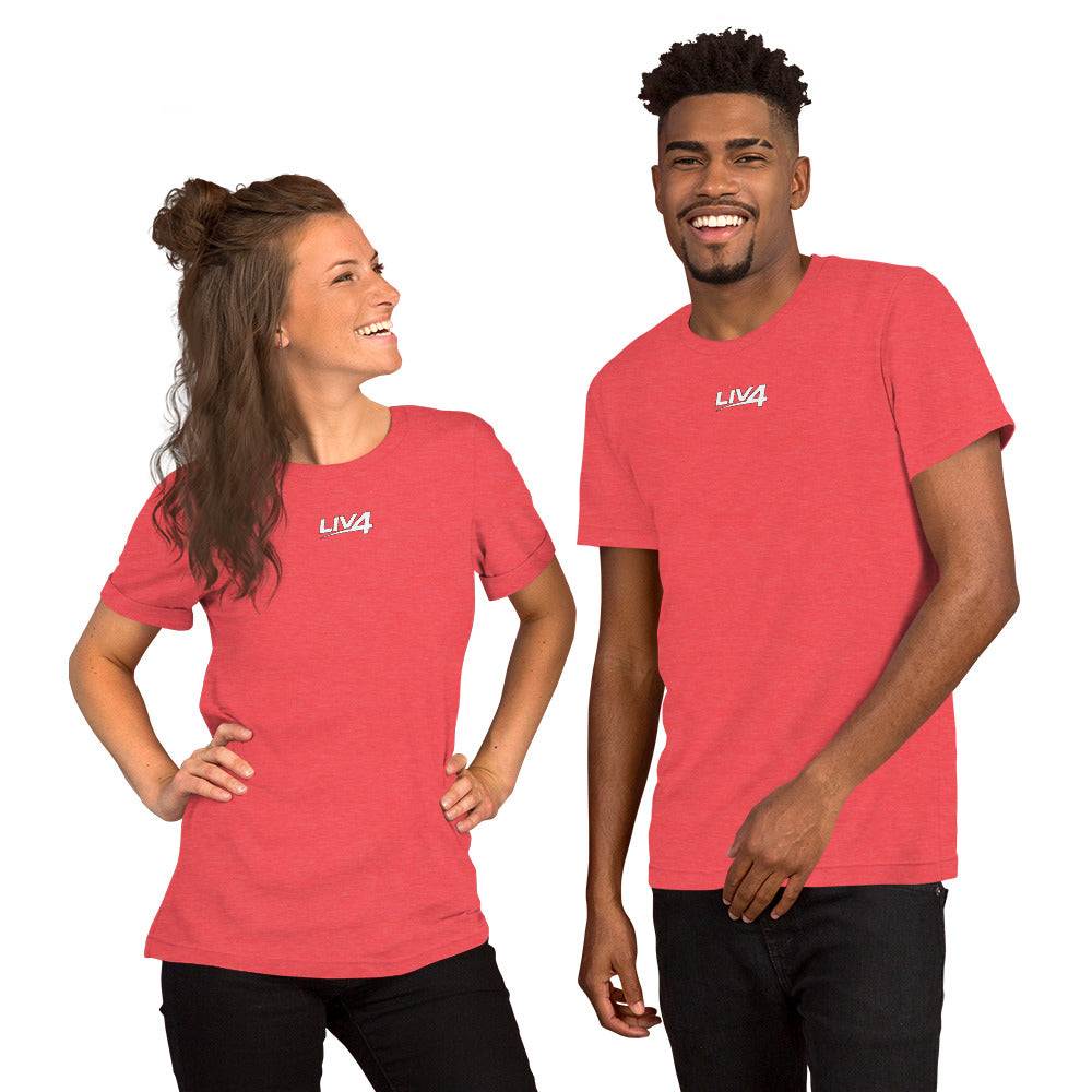 LIV 4 Unisex Soft Lightweight T-shirt | White Logo