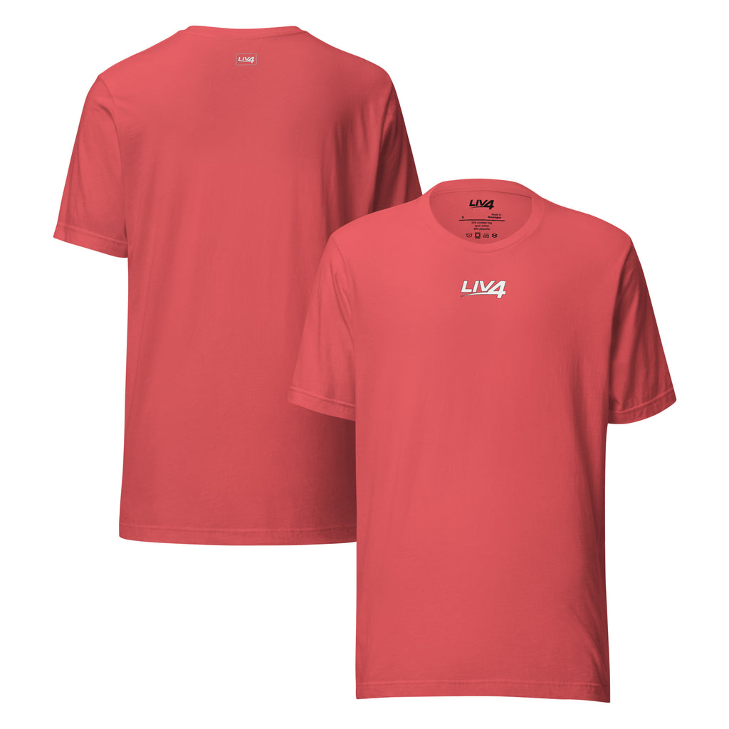 LIV 4 Unisex Soft Lightweight T-shirt | White Logo