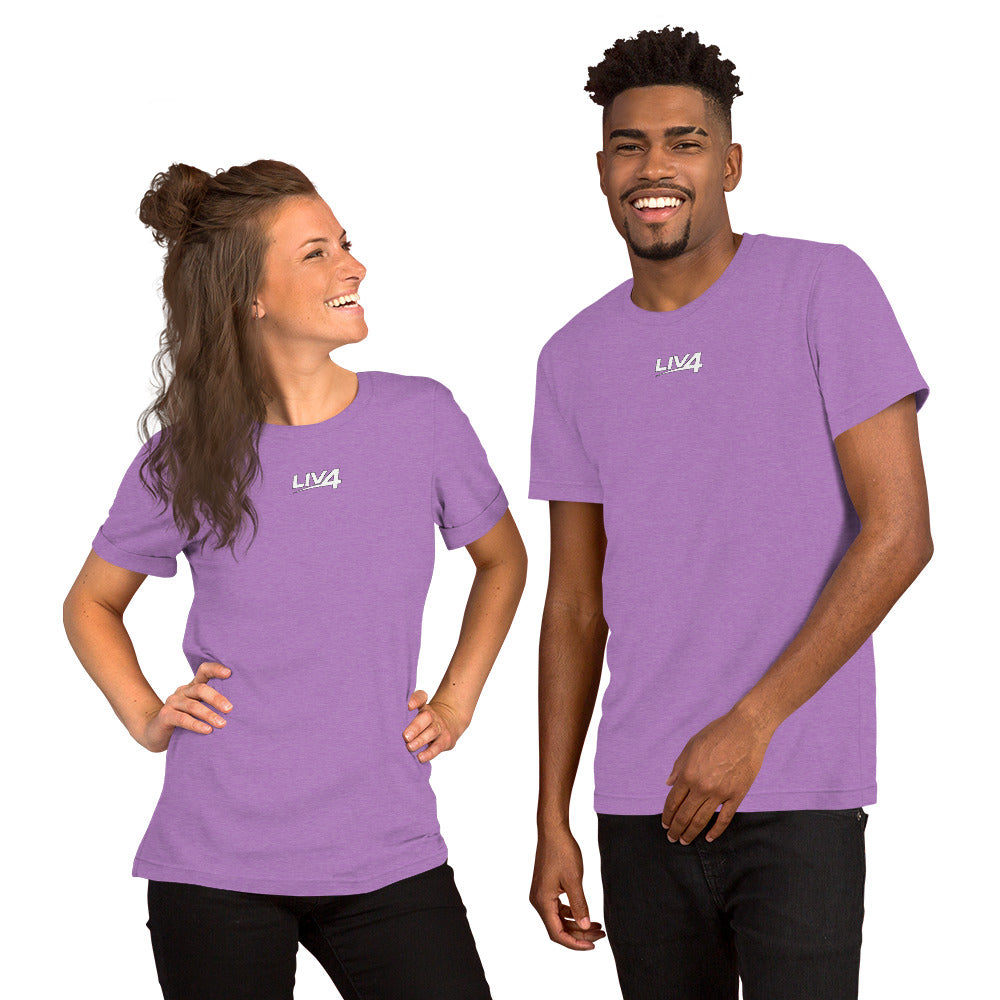 LIV 4 Unisex Soft Lightweight T-shirt | White Logo