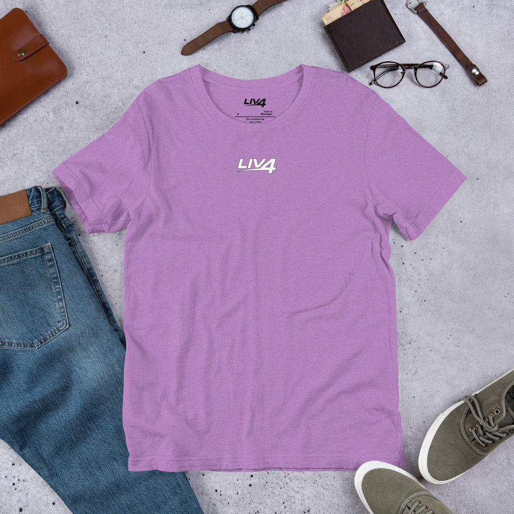 LIV 4 Unisex Soft Lightweight T-shirt | White Logo