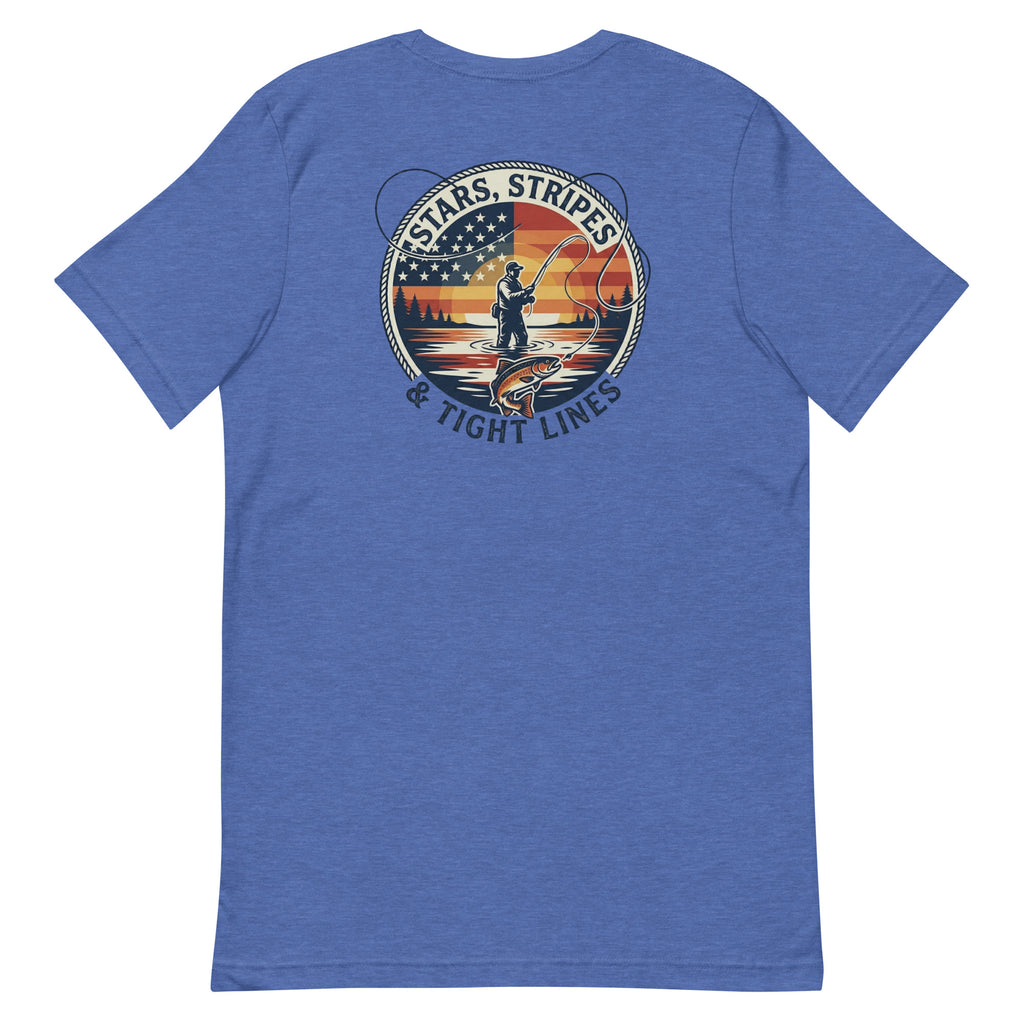 LIV 4 Stars Stripes and Tight Lines Fishing Unisex T-Shirt