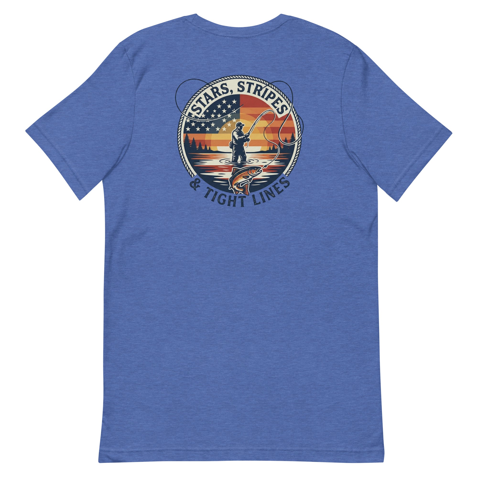 LIV 4 Stars Stripes and Tight Lines Fishing Unisex T-Shirt