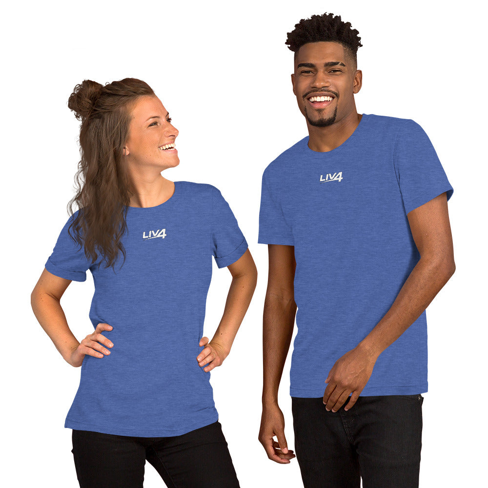 LIV 4 Unisex Soft Lightweight T-shirt | White Logo