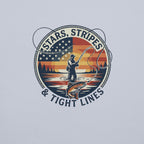 LIV 4 Stars Stripes and Tight Lines Fishing Unisex T-Shirt