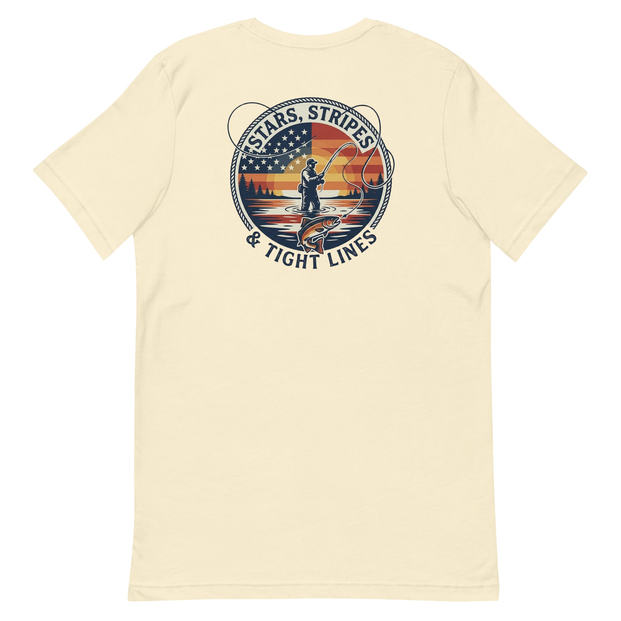 LIV 4 Stars Stripes and Tight Lines Fishing Unisex T-Shirt
