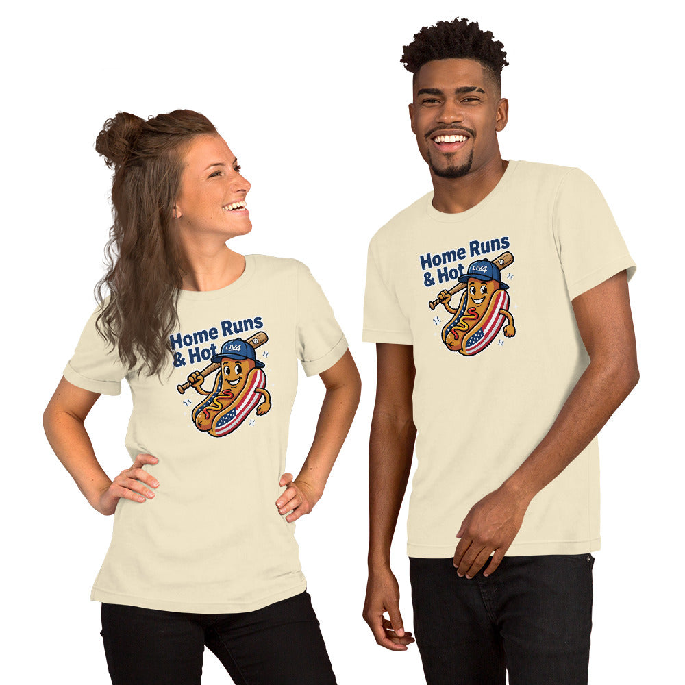 LIV 4 Home Runs & Hot Dogs Baseball Unisex T-Shirt