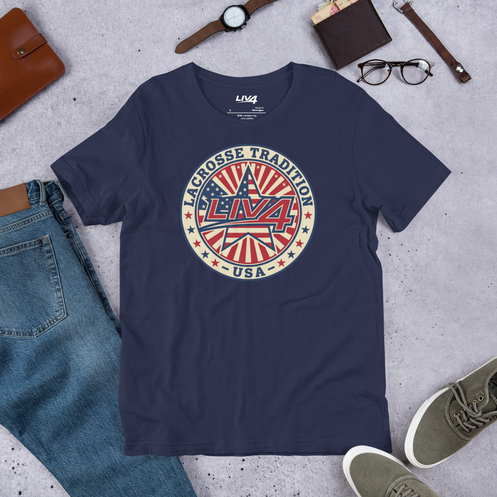 LIV 4 Lacrosse Tradition USA Unisex T-Shirt