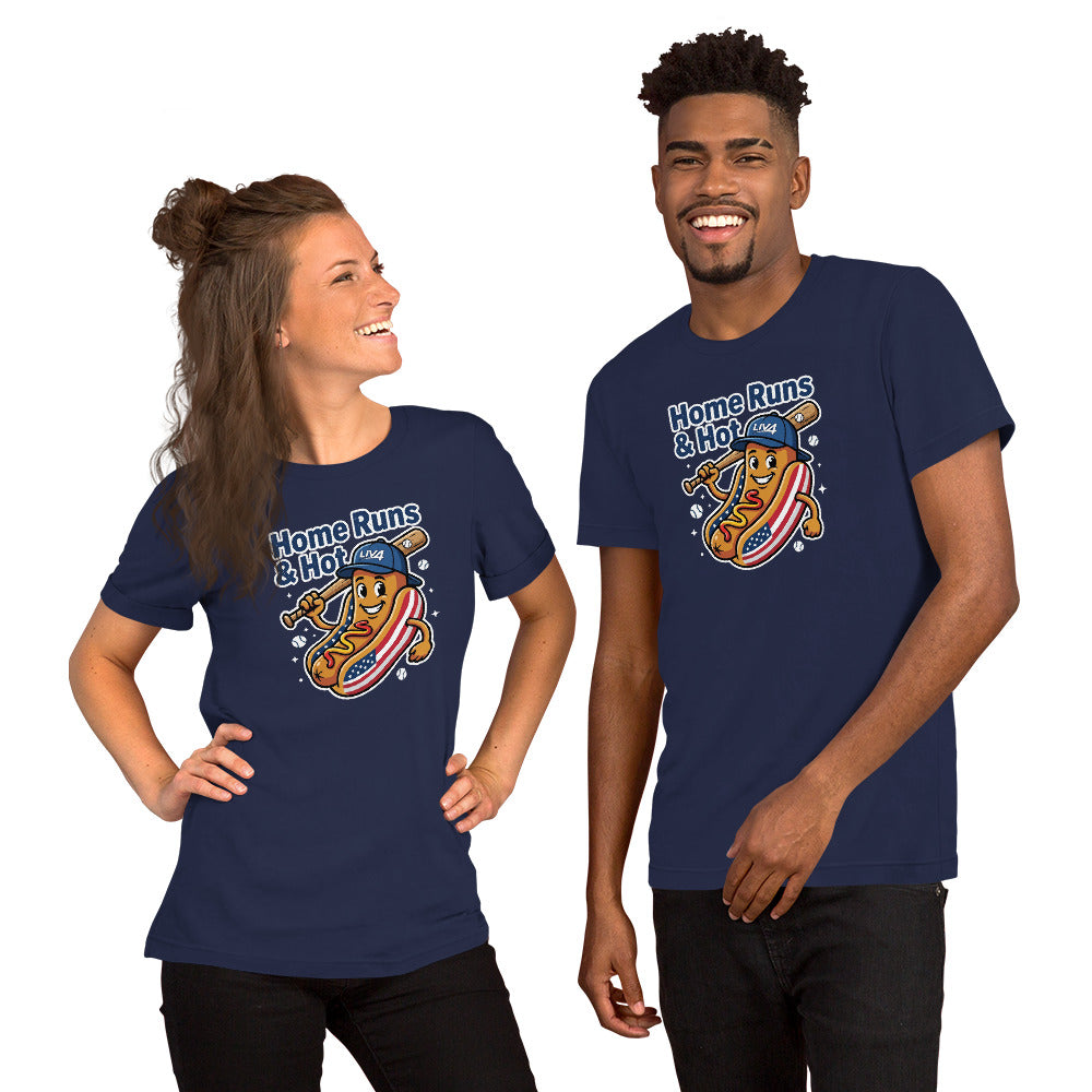 LIV 4 Home Runs & Hot Dogs Baseball Unisex T-Shirt