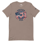 LIV 4 Soccer with USA Flag Unisex T-Shirt
