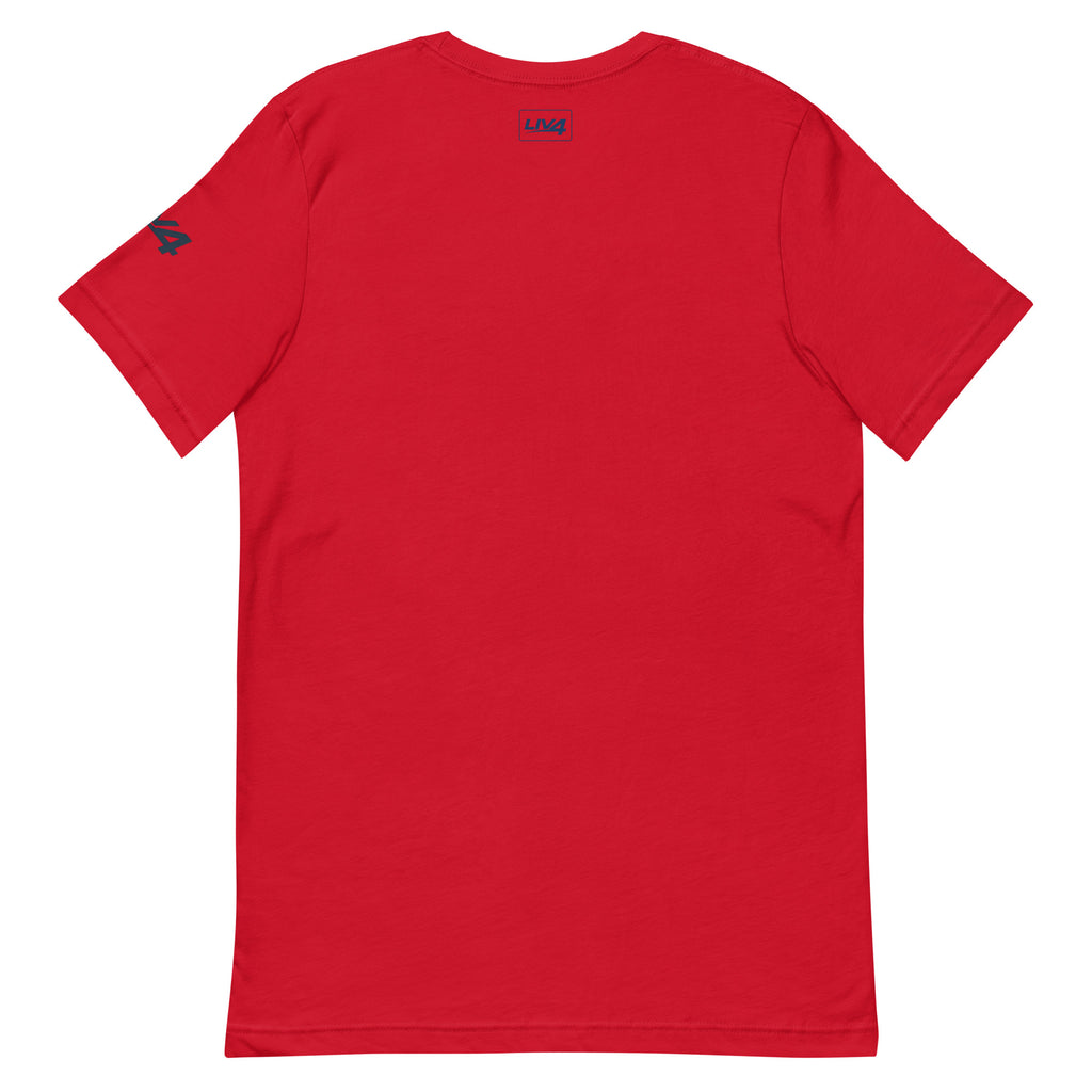 LIV 4 Soccer with USA Flag Unisex T-Shirt
