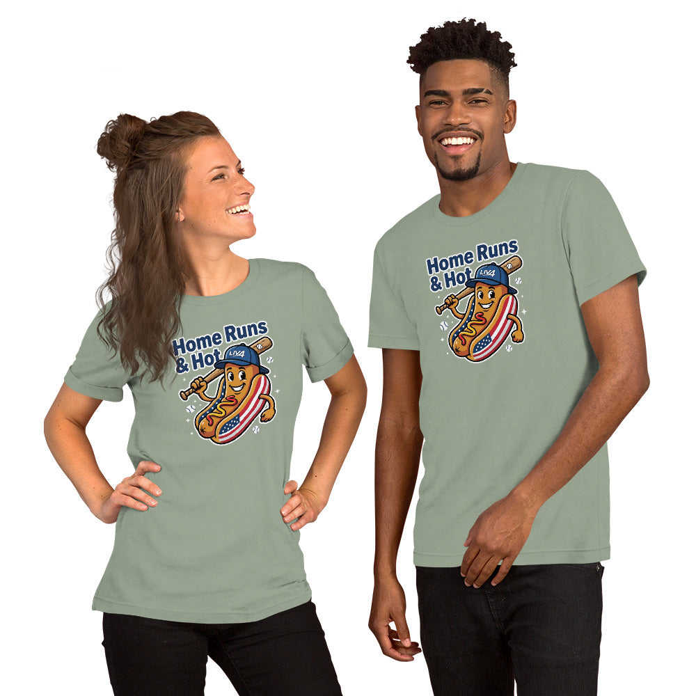 LIV 4 Home Runs & Hot Dogs Baseball Unisex T-Shirt