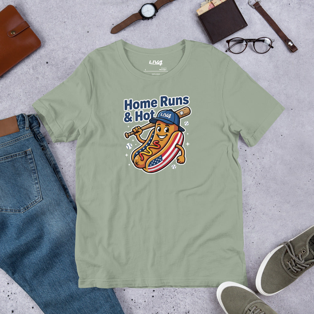 LIV 4 Home Runs & Hot Dogs Baseball Unisex T-Shirt