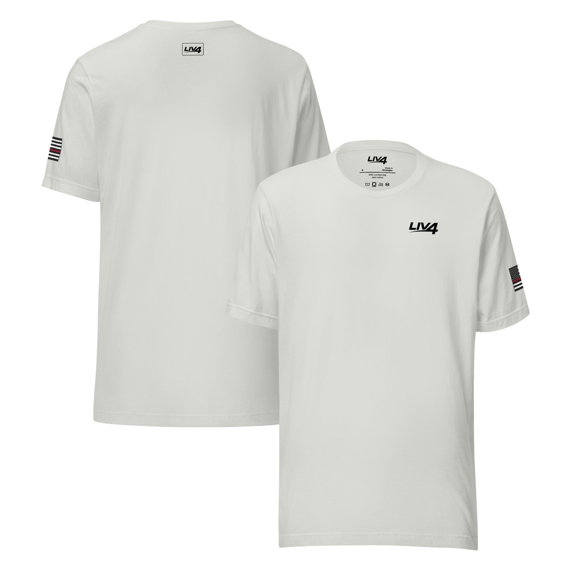 LIV 4 First Responder - Red Line USA Flag Theme Unisex Soft Lightweight T-Shirt