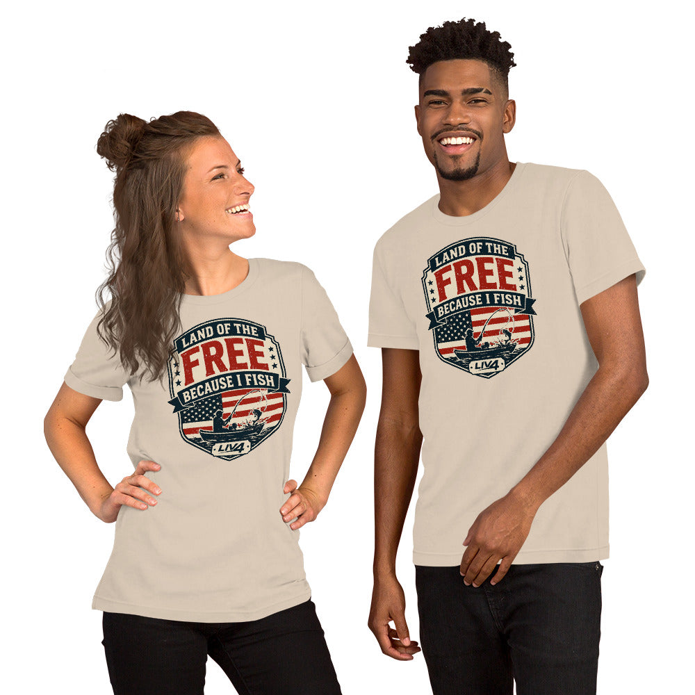 LIV 4 Land of the Free Fishing T-Shirt
