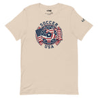 LIV 4 Soccer with USA Flag Unisex T-Shirt