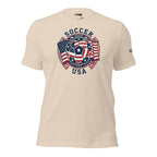 LIV 4 Soccer with USA Flag Unisex T-Shirt