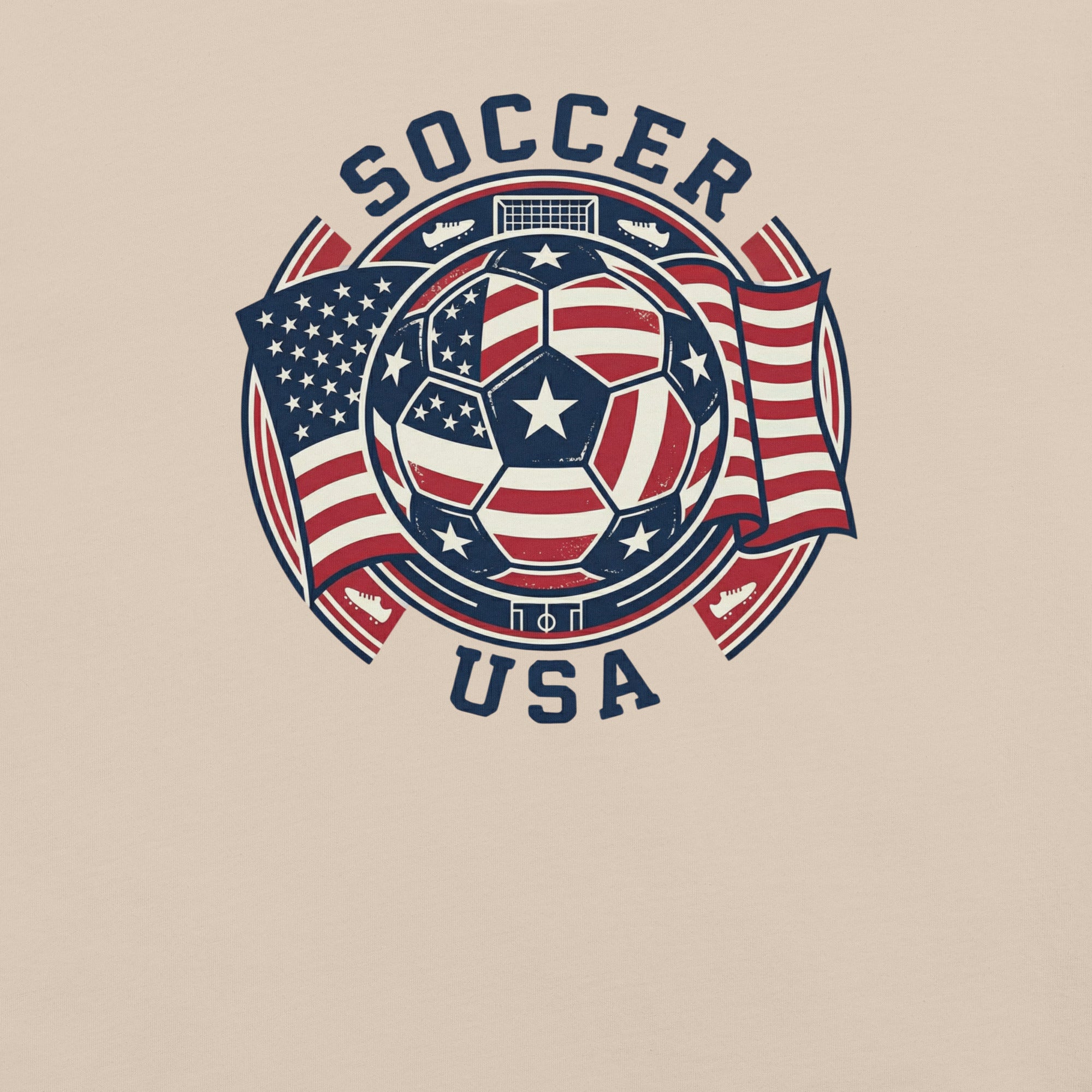 LIV 4 Soccer with USA Flag Unisex T-Shirt