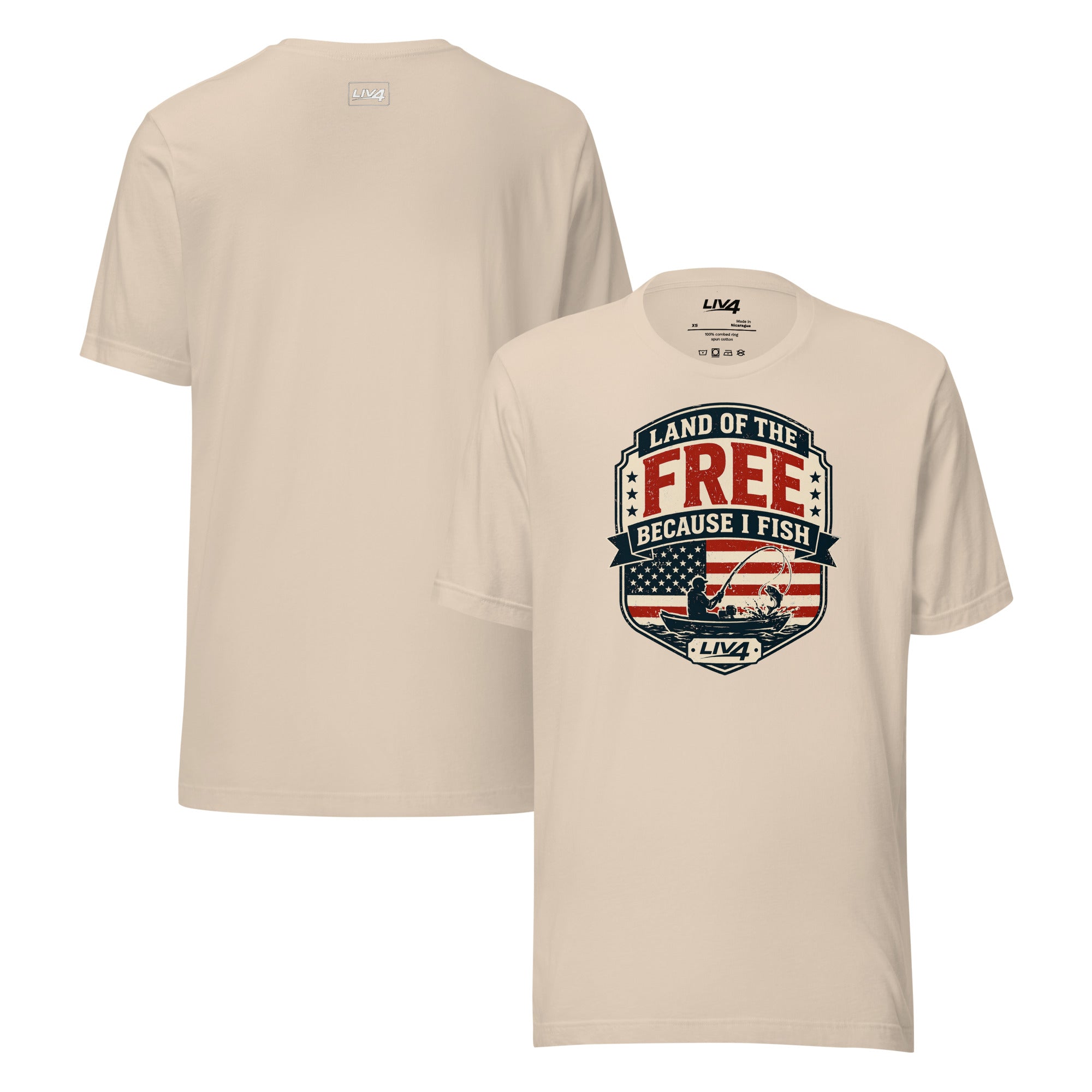 LIV 4 Land of the Free Fishing T-Shirt