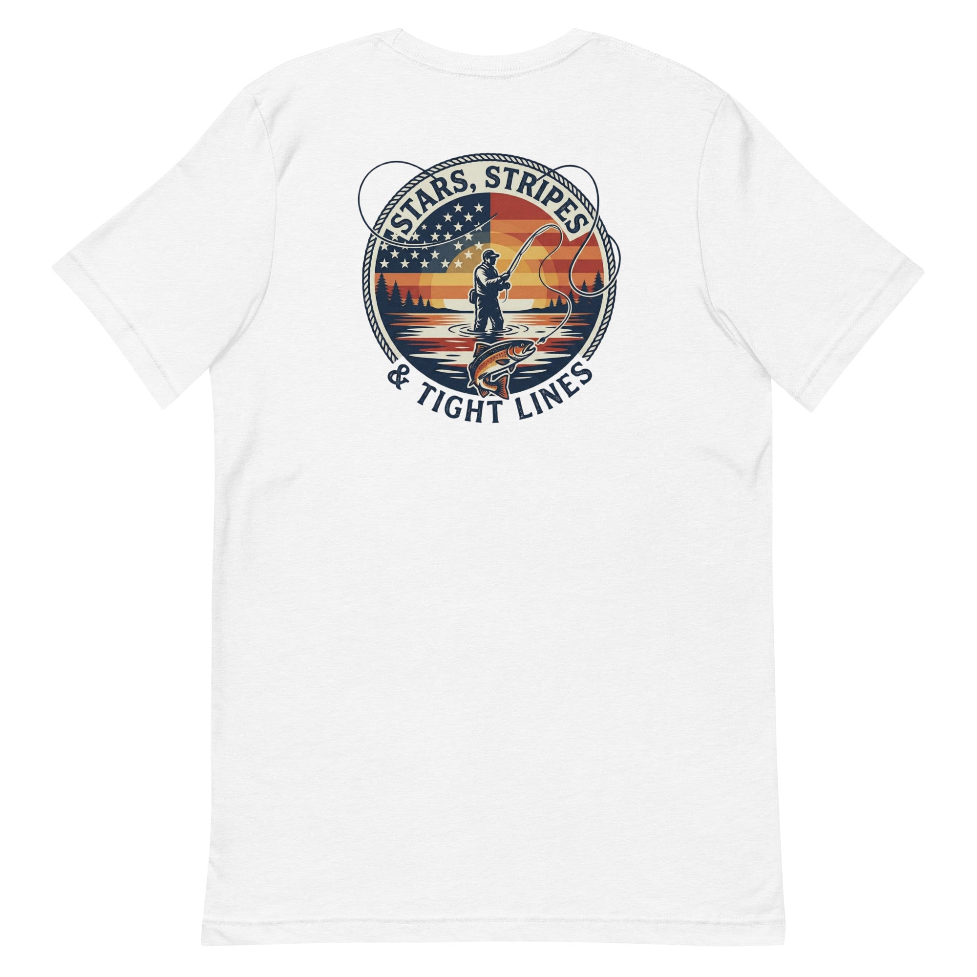 LIV 4 Stars Stripes and Tight Lines Fishing Unisex T-Shirt