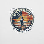 LIV 4 Stars Stripes and Tight Lines Fishing Unisex T-Shirt