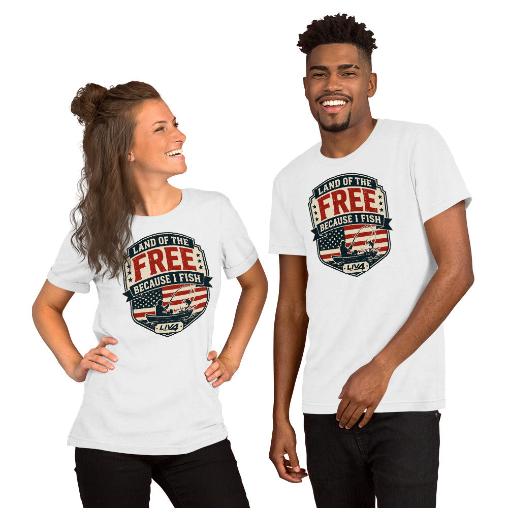 LIV 4 Land of the Free Fishing T-Shirt