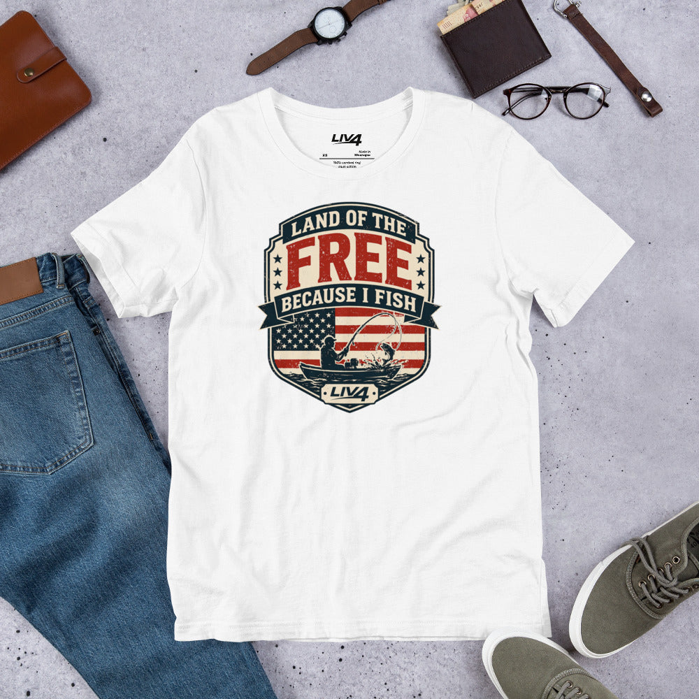 LIV 4 Land of the Free Fishing T-Shirt