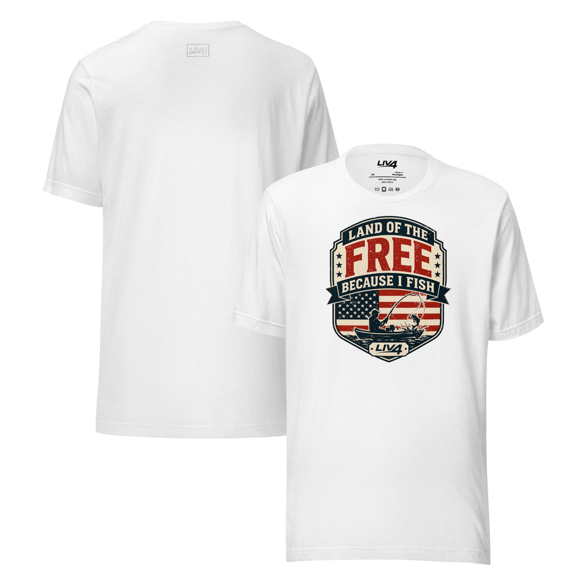 LIV 4 Land of the Free Fishing T-Shirt