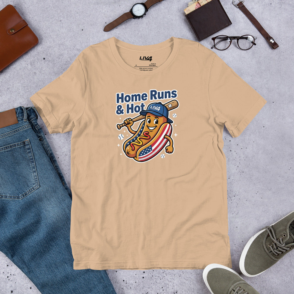 LIV 4 Home Runs & Hot Dogs Baseball Unisex T-Shirt