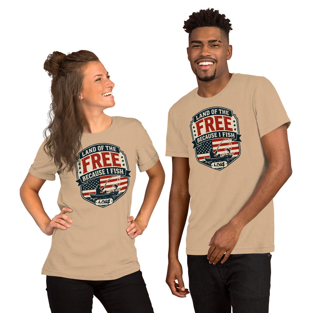LIV 4 Land of the Free Fishing T-Shirt