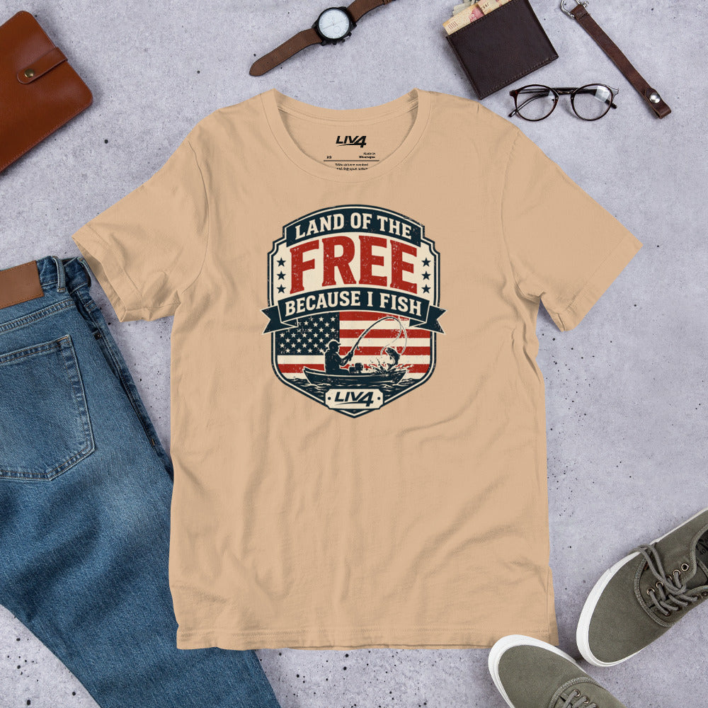 LIV 4 Land of the Free Fishing T-Shirt