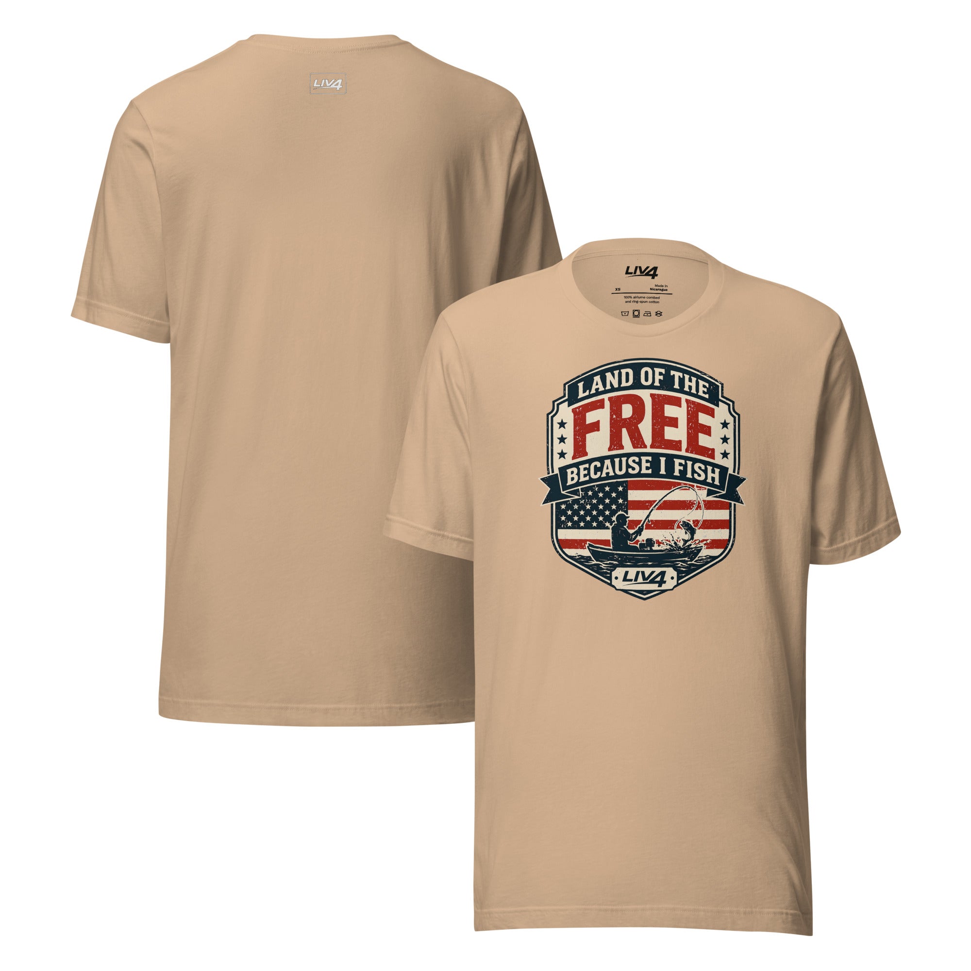 LIV 4 Land of the Free Fishing T-Shirt