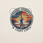 LIV 4 Stars Stripes and Tight Lines Fishing Unisex T-Shirt