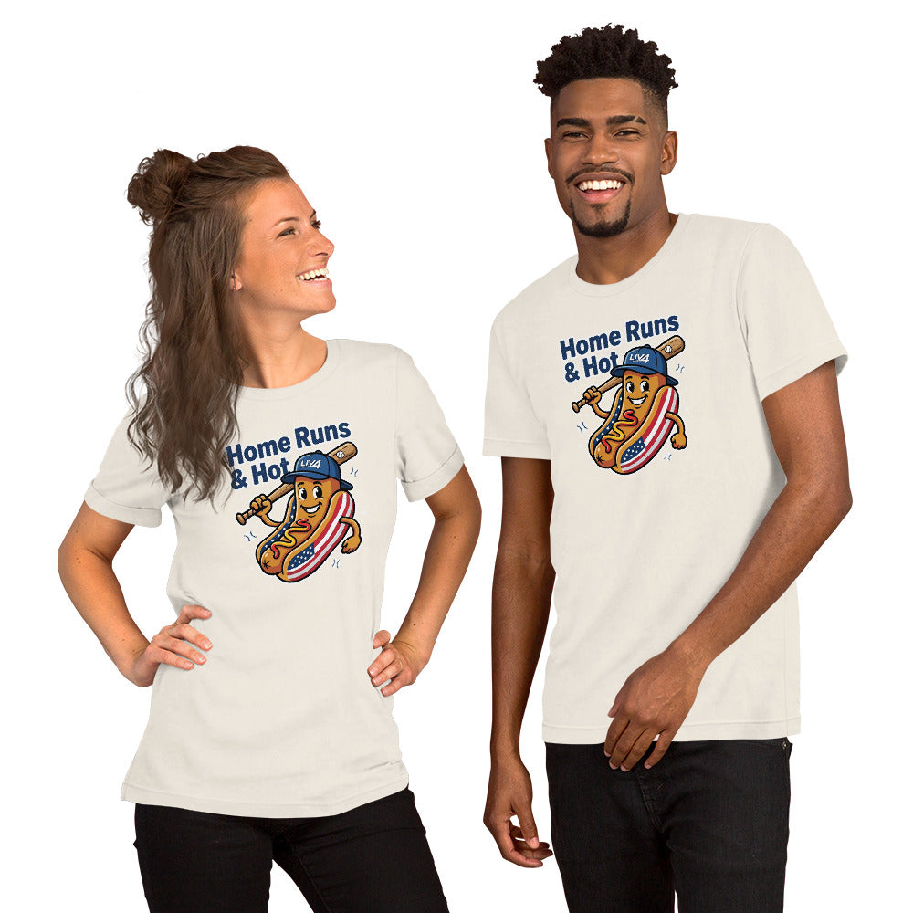 LIV 4 Home Runs & Hot Dogs Baseball Unisex T-Shirt