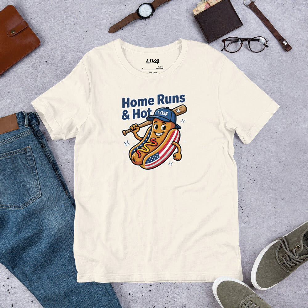 LIV 4 Home Runs & Hot Dogs Baseball Unisex T-Shirt