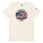 LIV 4 Soccer with USA Flag Unisex T-Shirt