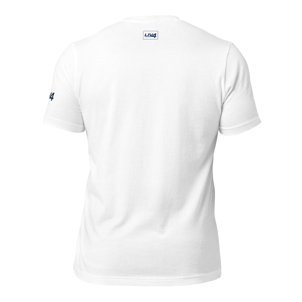 LIV 4 Soccer with USA Flag Unisex T-Shirt