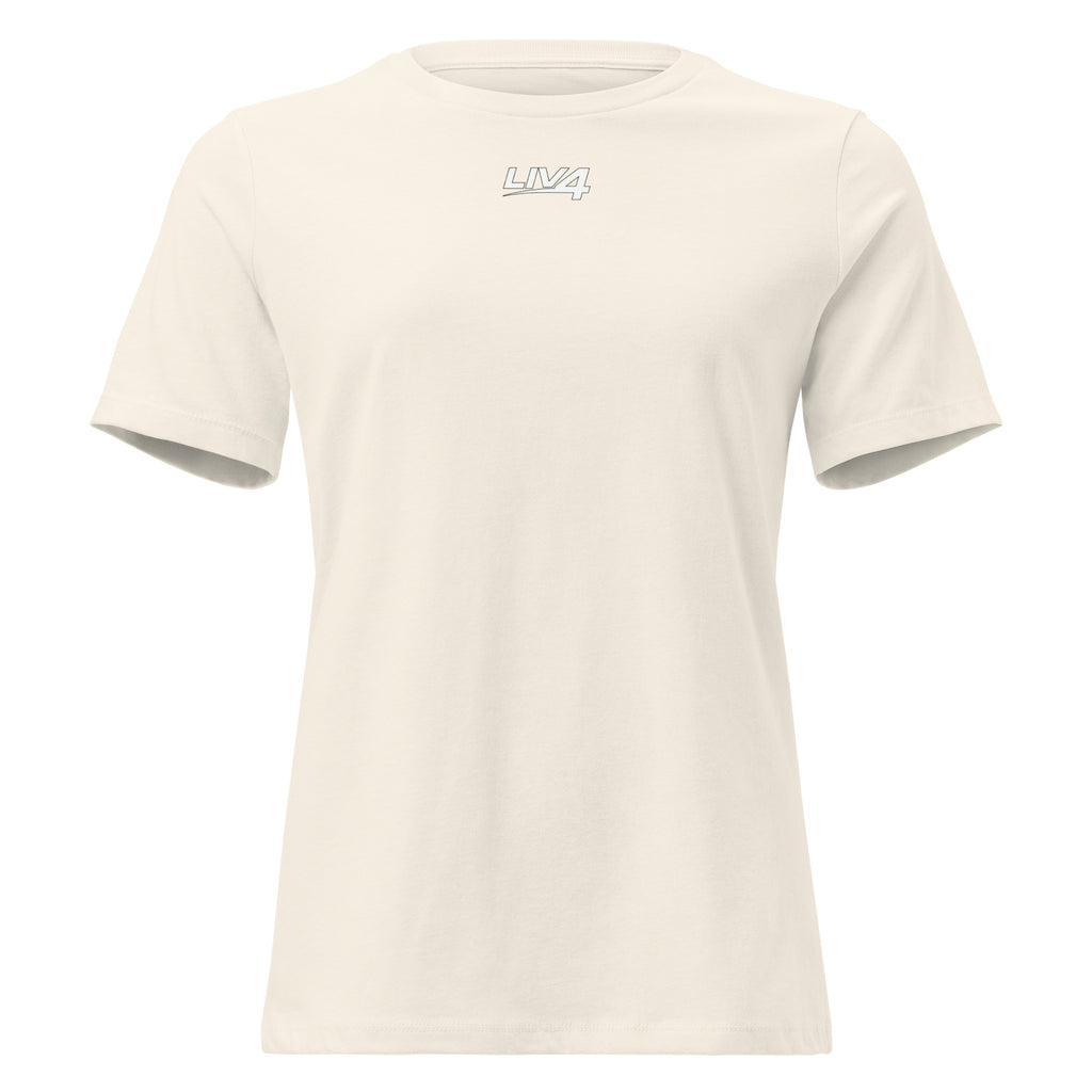 LIV 4 Women's Relaxed T-Shirt | White Logo