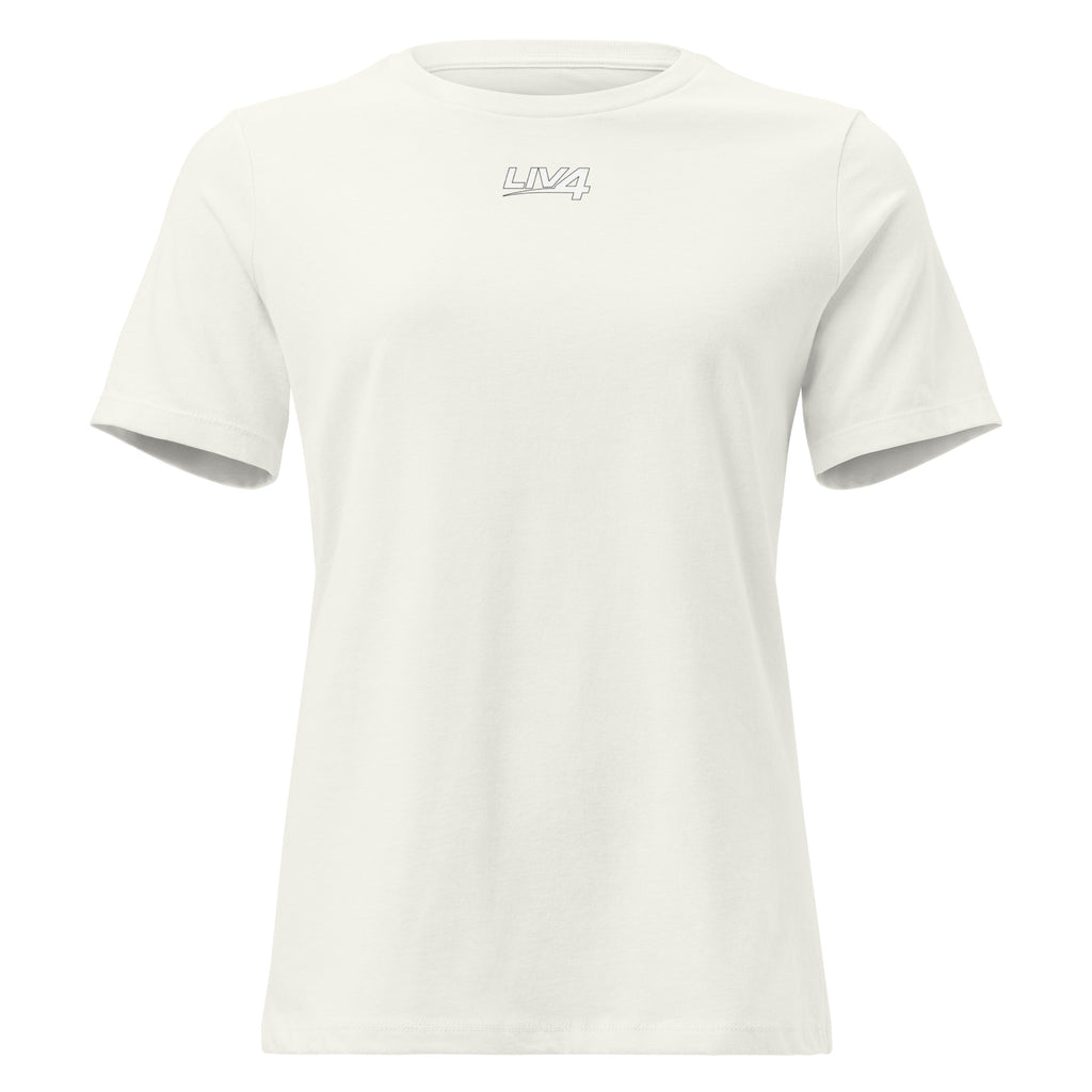 LIV 4 Women's Relaxed T-Shirt | White Logo